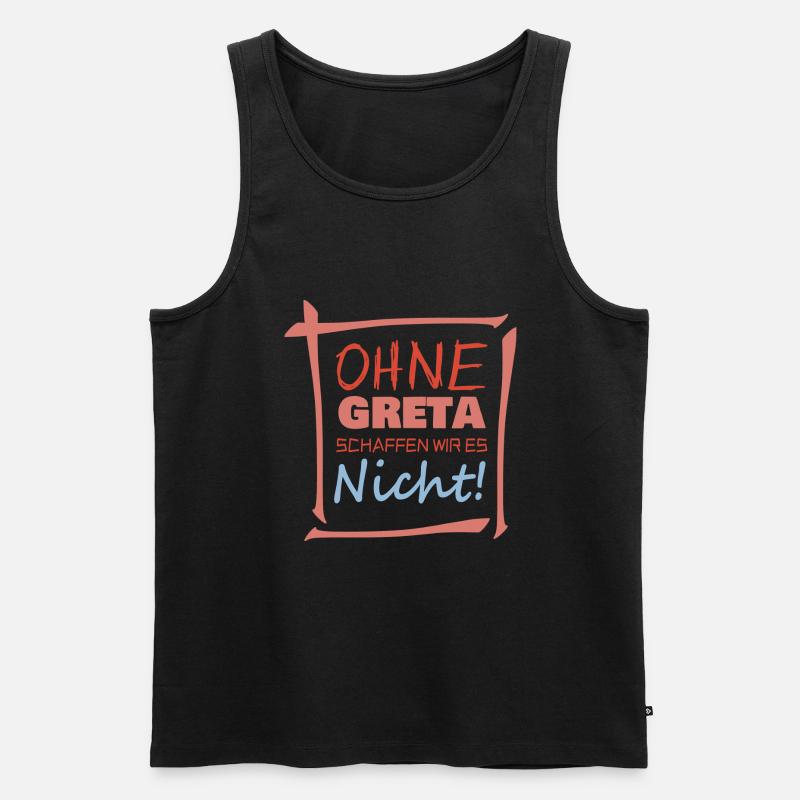 greta - Männer Premium Bio Tank Top - Schwarz
