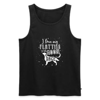 Flattie Moon - Débardeur bio Premium Homme - noir - Devant - Michal (187cm)