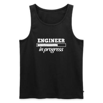 Engineer In Progress - engineer graduate student - Men's Premium Organic Tank Top - black - Front - AI Model Male 178 light (178cm)