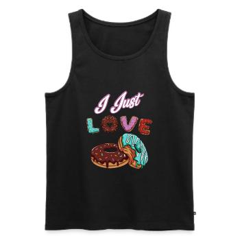 Donut - Männer Premium Bio Tank Top - Schwarz - Vorne - Michal (187cm)