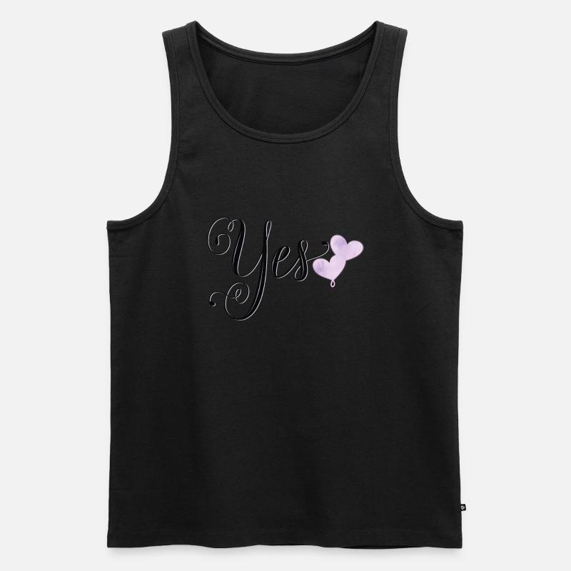 Hochzeit: Ja, ich will - Männer Premium Bio Tank Top - Schwarz
