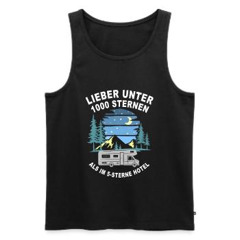 Wohnmobil Camping Sterne Spruch Opa Rentner - Männer Premium Bio Tank Top - Schwarz - Vorne - Michal (187cm)