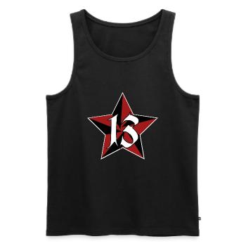 Rockabilly - 13 - Tattoo Star - Débardeur bio Premium Homme - noir - Devant - Michal (187cm)