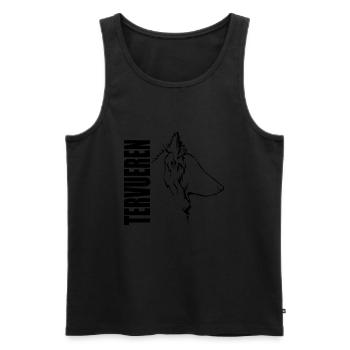 TERVUEREN Profile Dogs Dog Wilsigns - Men's Premium Organic Tank Top - black - Front - Michal (187cm)