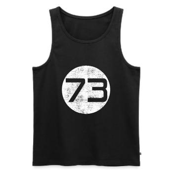 73 - Männer Premium Bio Tank Top - Schwarz - Vorne - Michal (187cm)