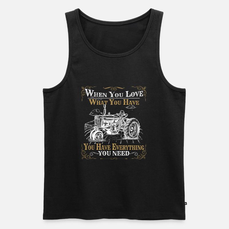 Traktor - Männer Premium Bio Tank Top - Schwarz