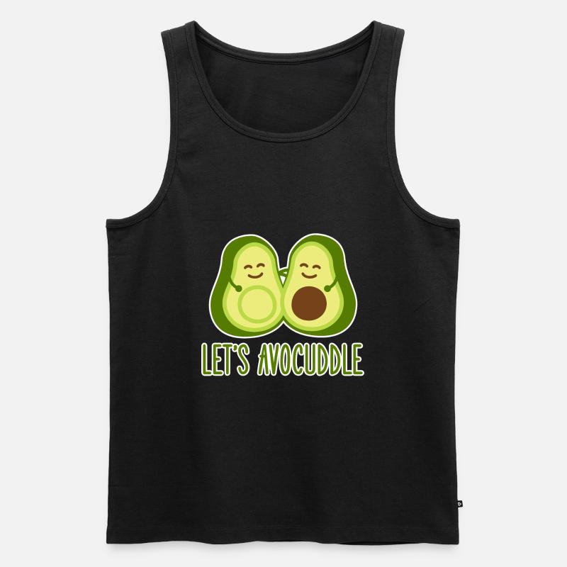Avocado - Männer Premium Bio Tank Top - Schwarz
