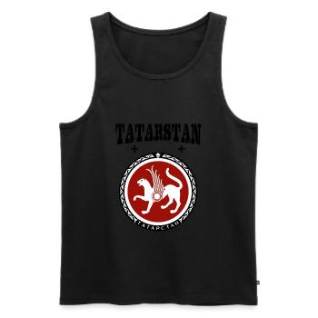 Tatarstan - Männer Premium Bio Tank Top - Schwarz - Vorne - AI Model Male 178 light (178cm)