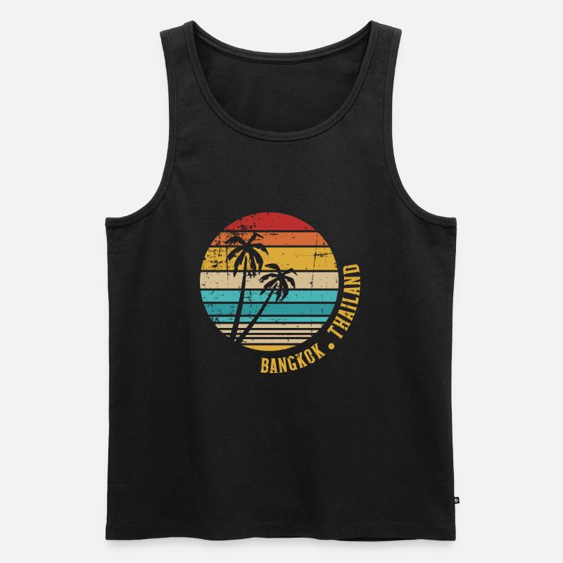 Bangkok - Männer Premium Bio Tank Top - Schwarz