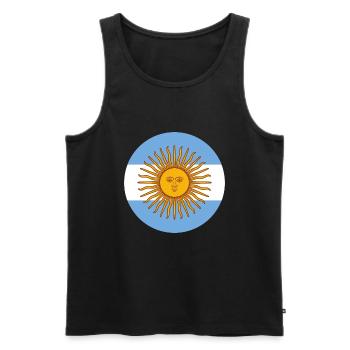 Argentinien - Männer Premium Bio Tank Top - Schwarz - Vorne - Michal (187cm)
