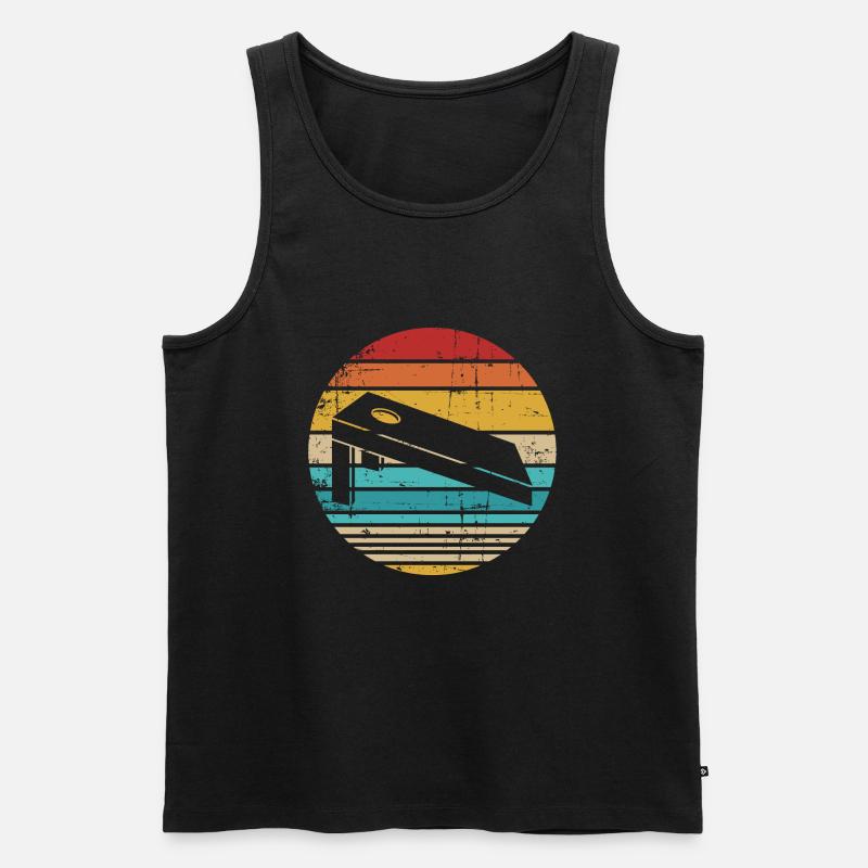 Cornhole - Männer Premium Bio Tank Top - Schwarz