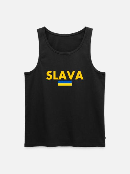 Ukraine - Men's Premium Organic Tank Top - black