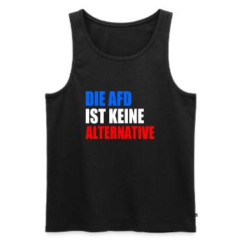 die afd ist keine alternative - Männer Premium Bio Tank Top - Schwarz - Vorne - AI Model Male 178 light (178cm)
