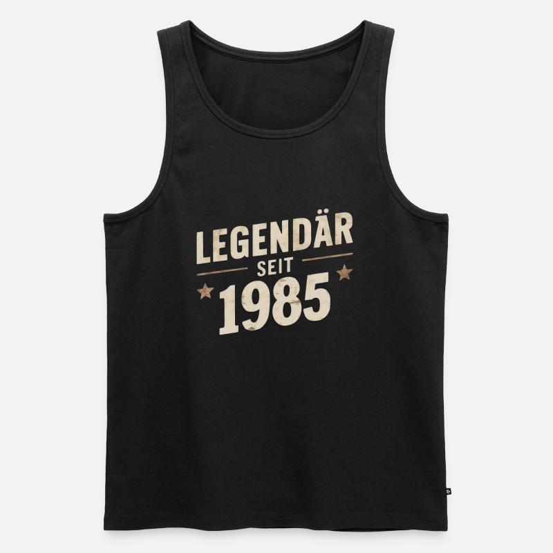 Legendär Seit 1985 - Männer Premium Bio Tank Top - Schwarz