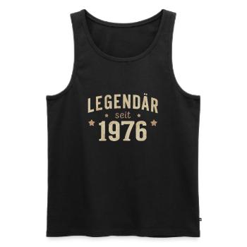 Legendär Seit 1976 - Männer Premium Bio Tank Top - Schwarz - Vorne - AI Model Male 178 light (178cm)