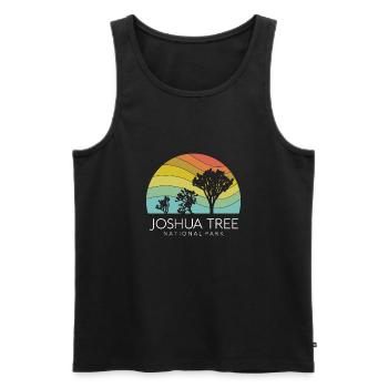 Joshua Tree Nationalpark Kalifornien Wüste Retro - Männer Premium Bio Tank Top - Schwarz - Vorne - AI Model Male 178 light (178cm)