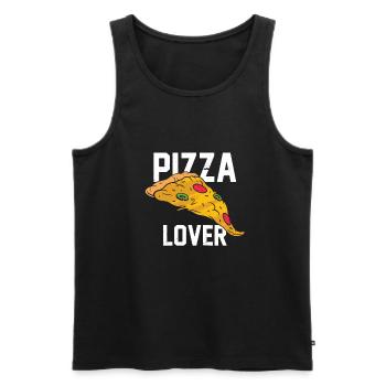 Pizza lover gift - Men's Premium Organic Tank Top - black - Front - AI Model Male 178 light (178cm)