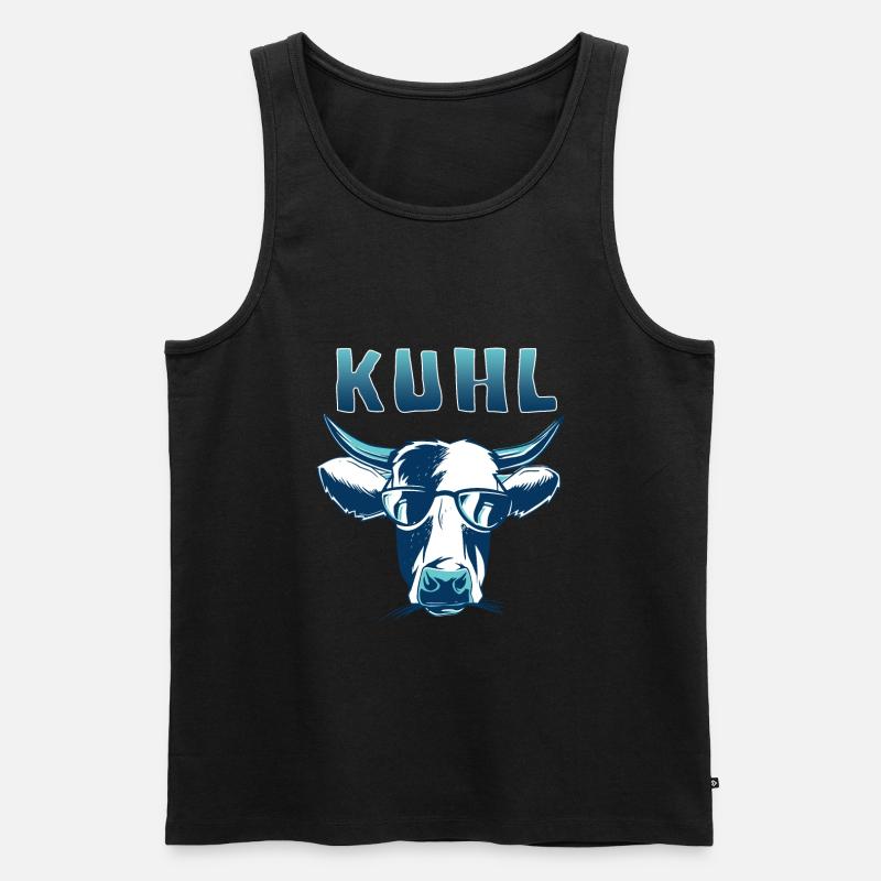 Coole Kühe - Männer Premium Bio Tank Top - Schwarz