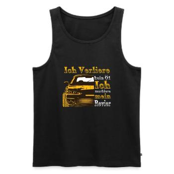 Area marking - Men's Premium Organic Tank Top - black - Front - AI Model Male 178 light (178cm)