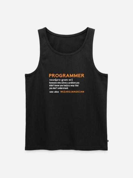 Programmer sind Zauberer - Männer Premium Bio Tank Top - Schwarz