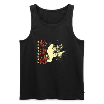 Shotokan - Men's Premium Organic Tank Top - black - Front - AI Model Male 178 light (178cm)