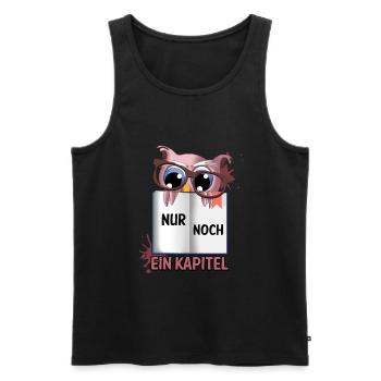 Bücher Eule - Männer Premium Bio Tank Top - Schwarz - Vorne - AI Model Male 178 light (178cm)
