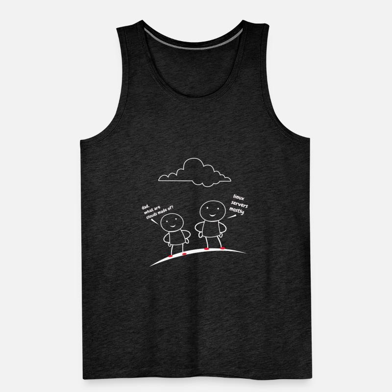 Clouds from Linux servers Men's Premium Organic Tank Top