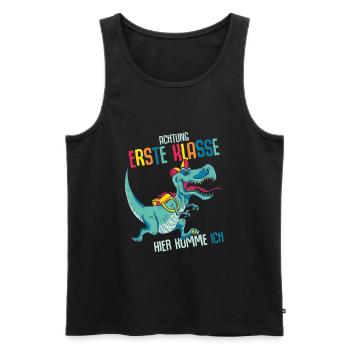 Schulkind Erste Klasse Schulanfänger Schulstart - Männer Premium Bio Tank Top - Schwarz - Vorne - Michal (187cm)