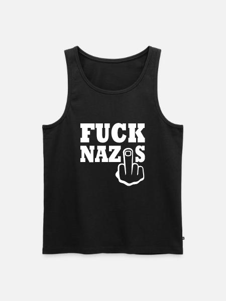 Fuck nazis - Men's Premium Organic Tank Top - black