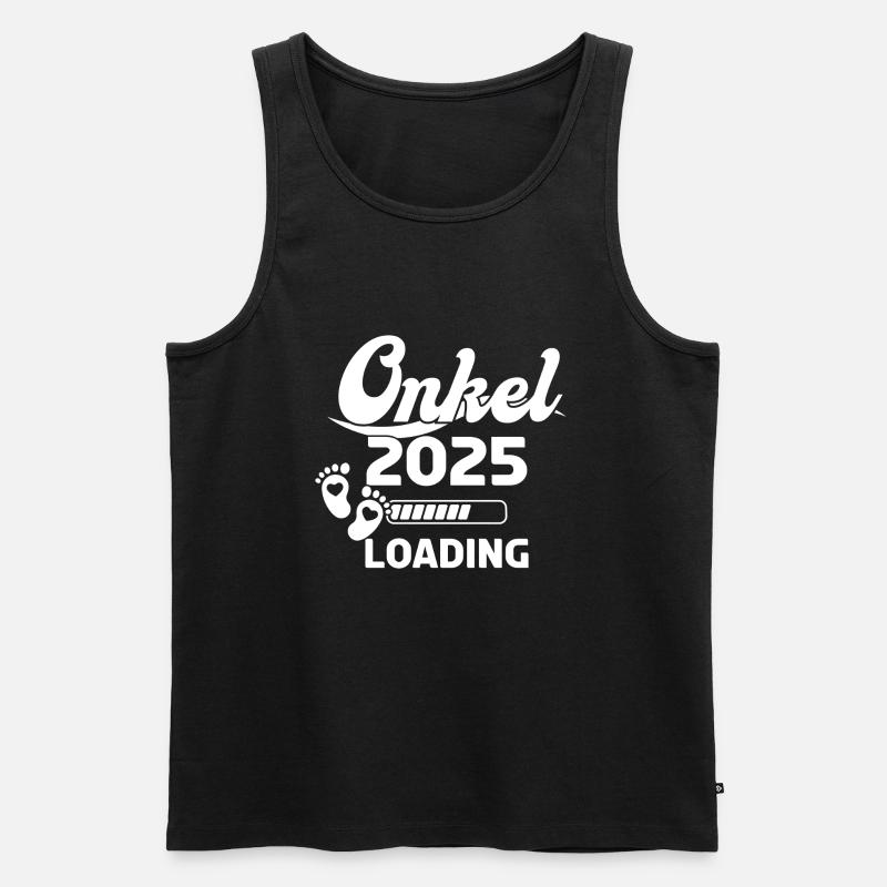 Onkel 2025 Loading - Männer Premium Bio Tank Top - Schwarz