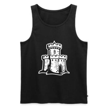 Castle Fortress Knight's Castle - Men's Premium Organic Tank Top - black - Front - AI Model Male 178 light (178cm)