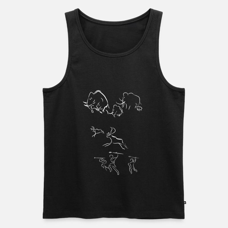 Steinzeit - Männer Premium Bio Tank Top - Schwarz