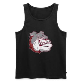 American Bulldog Hundekopf - Männer Premium Bio Tank Top - Schwarz - Vorne - Michal (187cm)