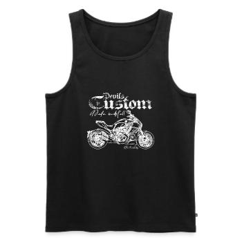 Diavel Custom Carbon Cafe Racer Duc Motorrad - Männer Premium Bio Tank Top - Schwarz - Vorne - AI Model Male 178 light (178cm)