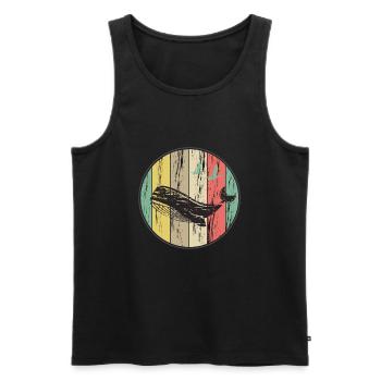 whale - Men's Premium Organic Tank Top - charcoal grey - Front - Alexander (188cm)