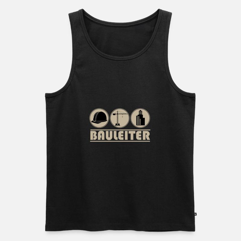 Bauleiter - Baustelle - Männer Premium Bio Tank Top - Schwarz