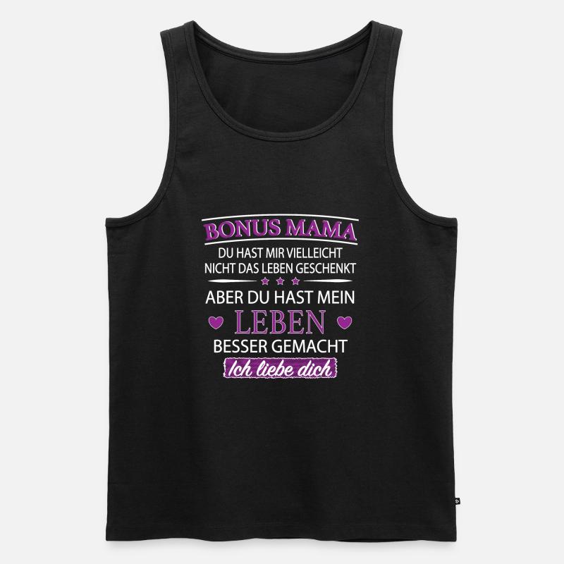 Bonus Mama - Männer Premium Bio Tank Top - Schwarz