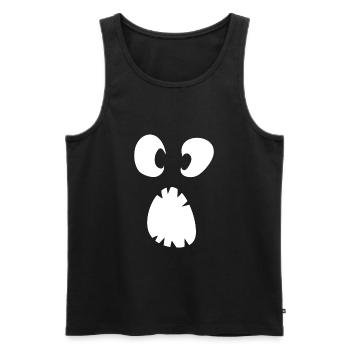 Cute Spooky Halloween Face Present - Männer Premium Bio Tank Top - Schwarz - Vorne - AI Model Male 178 light (178cm)