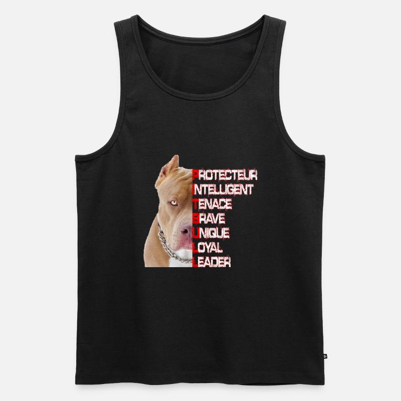 PITBULL - Männer Premium Bio Tank Top - Schwarz