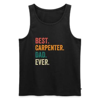 Best Carpenter Dad Ever - Männer Premium Bio Tank Top - Schwarz - Vorne - Michal (187cm)