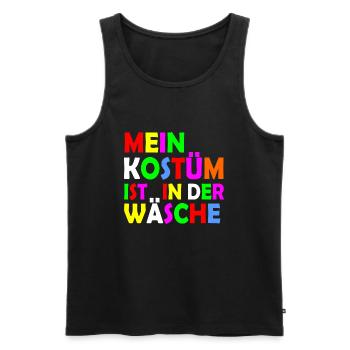 mein kostüm ist in der wäsche - Männer Premium Bio Tank Top - Schwarz - Vorne - Michal (187cm)