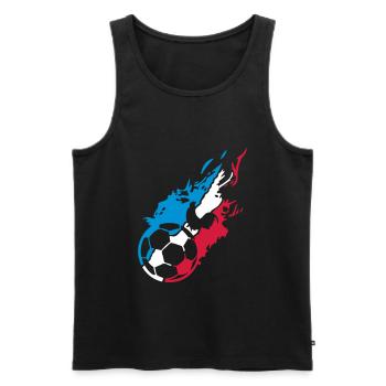 France football team supporter coq2 flame - Men's Premium Organic Tank Top - black - Front - Michal (187cm)