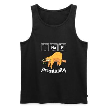 Periodic table chemistry chemist sloth gift - Men's Premium Organic Tank Top - black - Front - Michal (187cm)