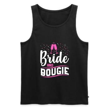 Mariage et fête mariage ivre JGA - Débardeur bio Premium Homme - noir - Devant - AI Model Male 178 light (178cm)