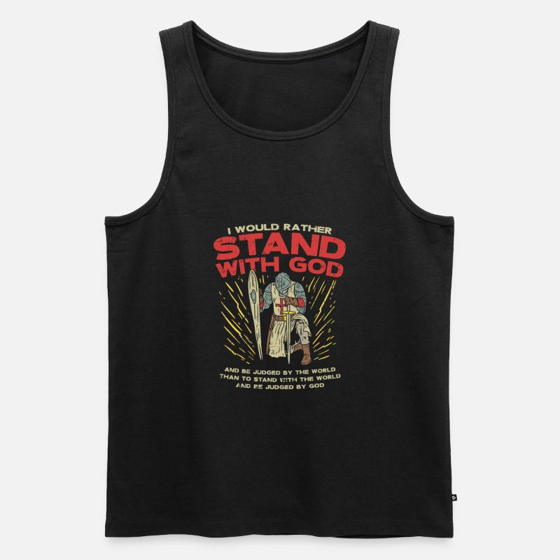 Tempelritter Geschenk Gott Bibel Jesus Ritter - Männer Premium Bio Tank Top - Schwarz