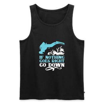 Taucher Schnorchler Spruch Geschenkidee stolz Bild - Männer Premium Bio Tank Top - Schwarz - Vorne - Michal (187cm)