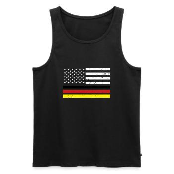 Germany America flag gift idea pride image - Men's Premium Organic Tank Top - black - Front - Michal (187cm)