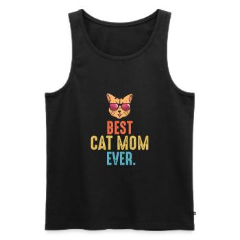 Best Cat Mom 2 - Männer Premium Bio Tank Top - Schwarz - Vorne - Michal (187cm)