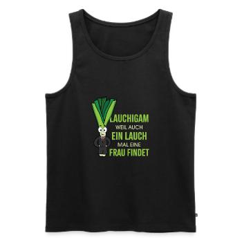 Lauchigam Polterabend Junggeselle Geschenkidee Lol - Männer Premium Bio Tank Top - Schwarz - Vorne - Michal (187cm)