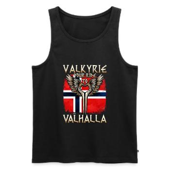 Viking Valhalla T-shirt Valkyrie Norvège Ailes - Débardeur bio Premium Homme - noir - Devant - Michal (187cm)